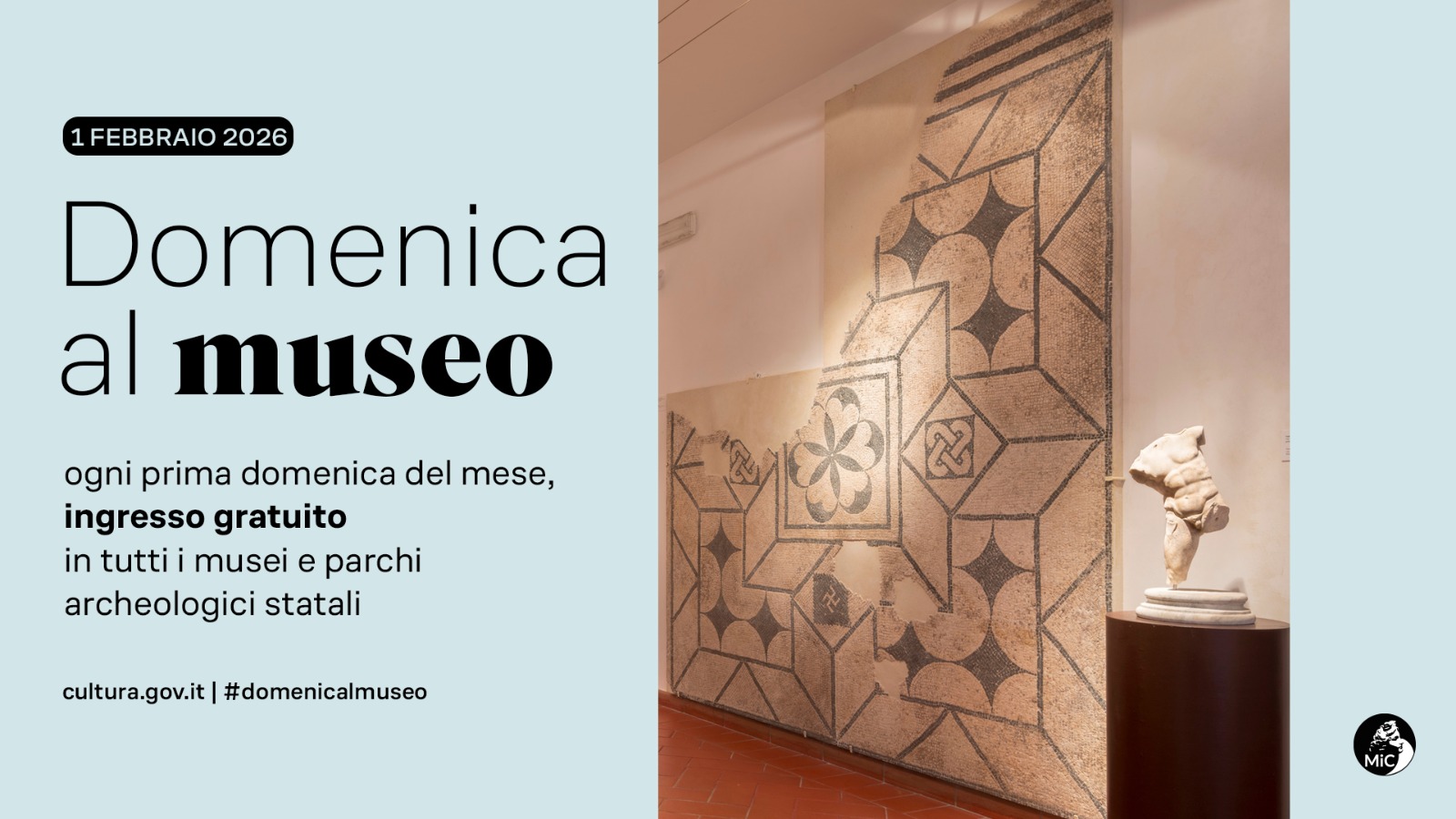 Domenica al museo nel Parco Archeologico dell'Appia Antica - 1 febbraio 2026